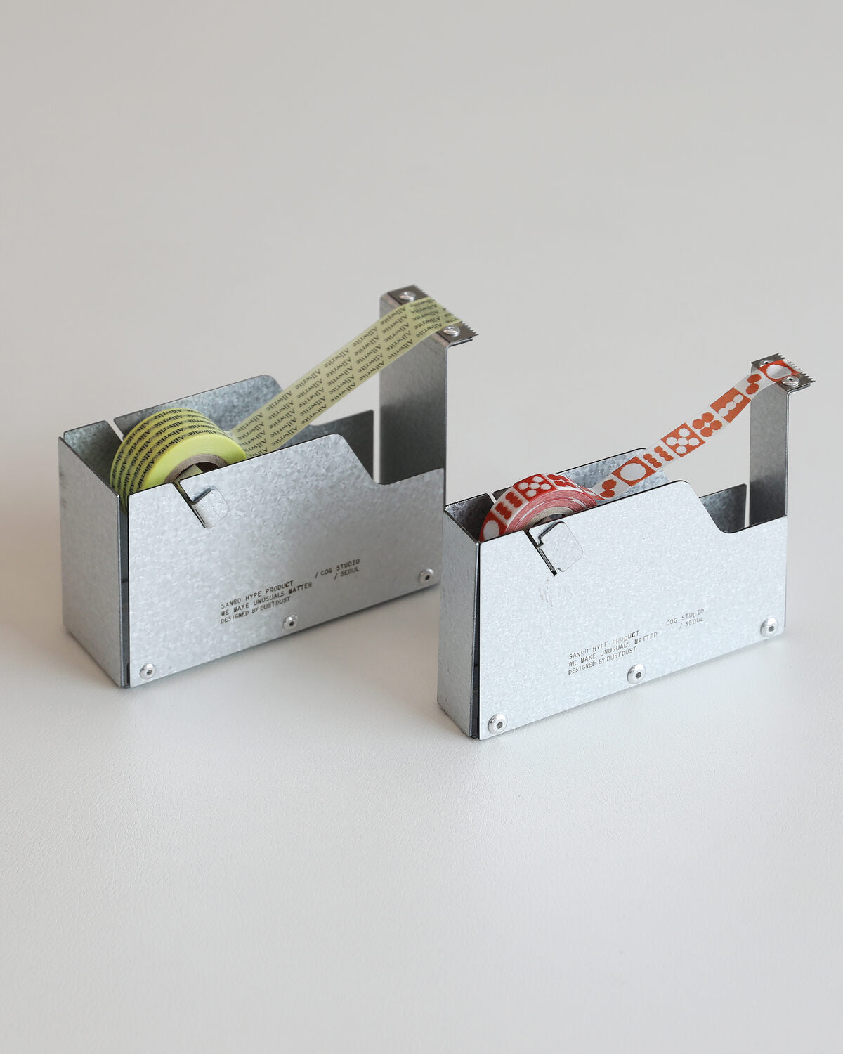 SANRO Level L Tape Cutter (L) — Galvanized Steel — steel tape dispenser at SORT Vancouver