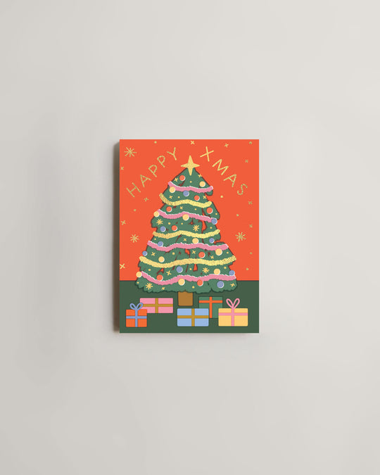 Wrap Happy Xmas Tree & Presents Card — greeting card at SORT Vancouver