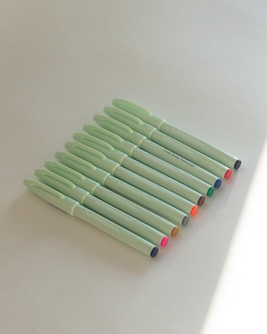 Craft Design Technology Brush Sign Pen 10 Colours Set — Japanese stationery at SORT Vancouver