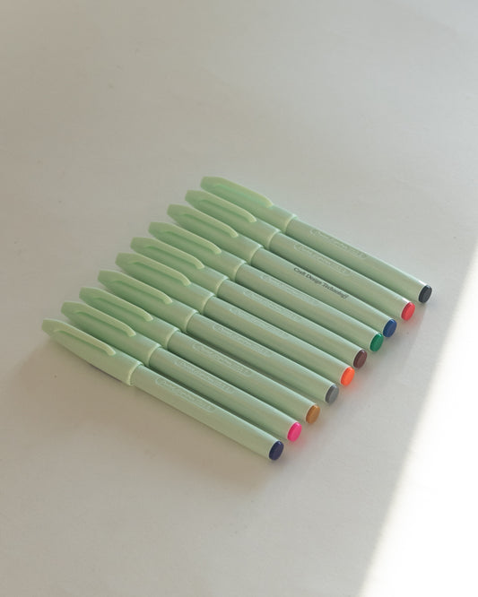 Craft Design Technology Brush Sign Pen 10 Colours Set
