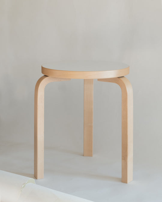 Artek Aalto Stool 60 White Top — Finnish design furniture at SORT Vancouver