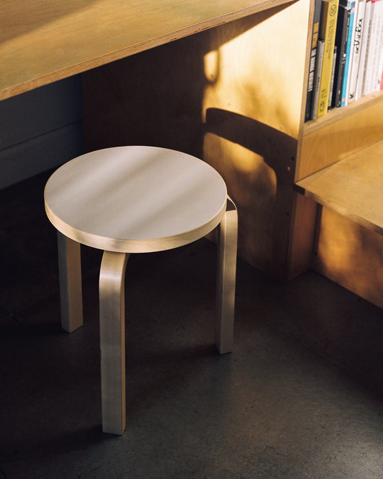 Artek Aalto Stool 60 Black Top — Finnish minimalist design at SORT Vancouver