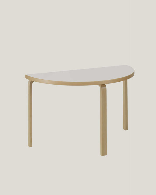 Artek Aalto Half-Round 95 Table — White Top (Special Order)