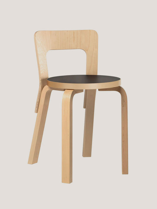Artek Aalto Chair 65 — Black Top (New In-stock, Final Sale)