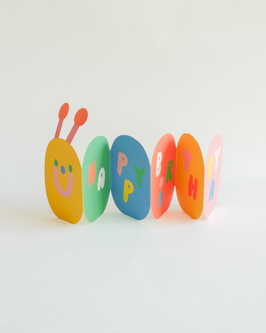 Wrap Caterpillar Birthday Fold Out Card — greeting card at SORT Vancouver