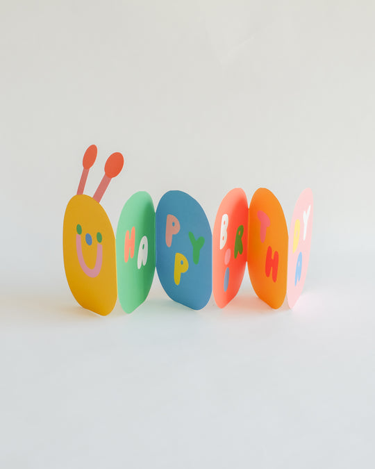 Wrap Caterpillar Birthday Fold Out Card — greeting card at SORT Vancouver