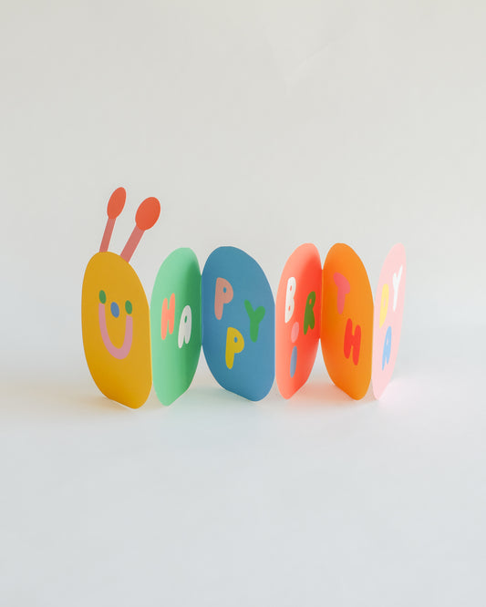 Wrap Caterpillar Birthday Fold Out Card
