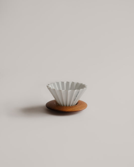 ORIGAMI Dripper (S) with Wooden Holder Set