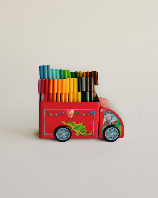 Faber-Castell Fibre-Tip Pen Connector Truck Set (33 Colour)
