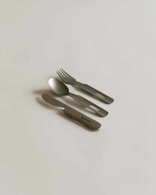 Japanese Brushed Stainless Cutlery Set 3pcs — Japanese kitchen design at SORT Vancouver