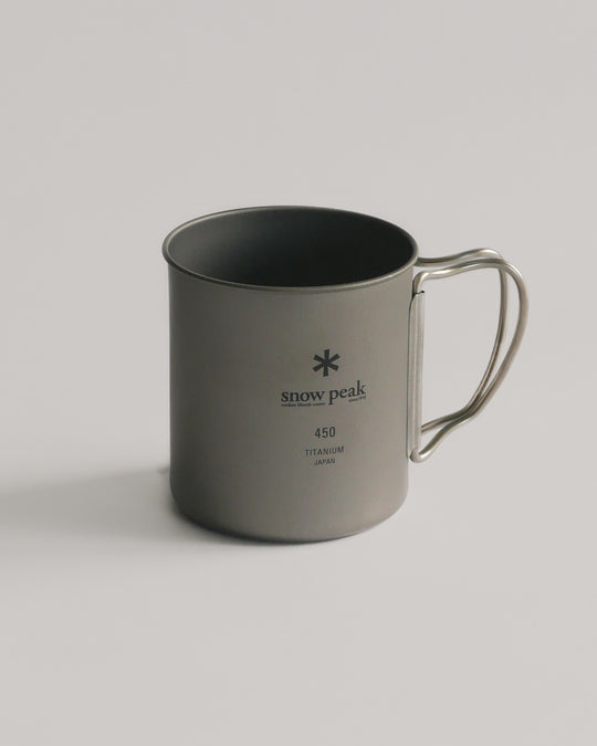 Snow Peak Titanium Single Wall Mug 450ml (MG-143) — Japanese camping titanium ware at SORT Vancouver