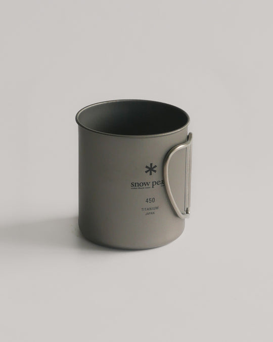 Snow Peak Titanium Single Wall Mug 450ml (MG-143) — Japanese camping titanium ware at SORT Vancouver