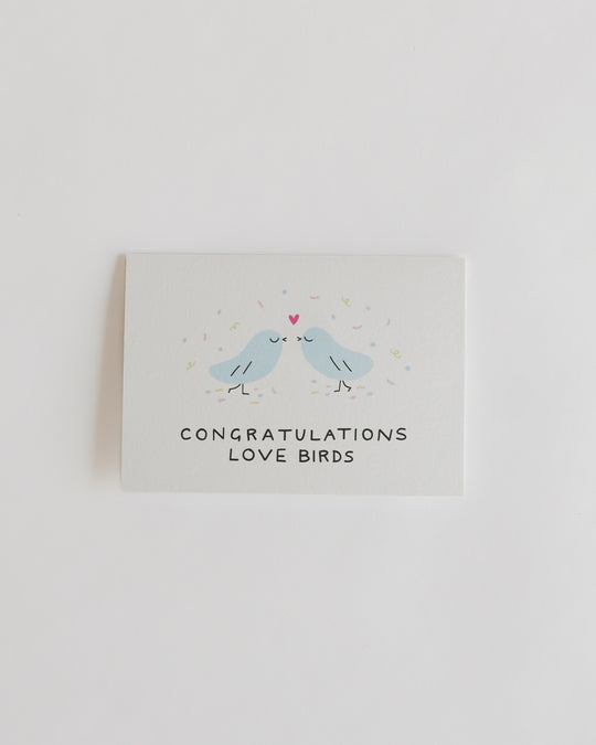 Wrap Congrats Love Birds Card — greeting card at SORT Vancouver