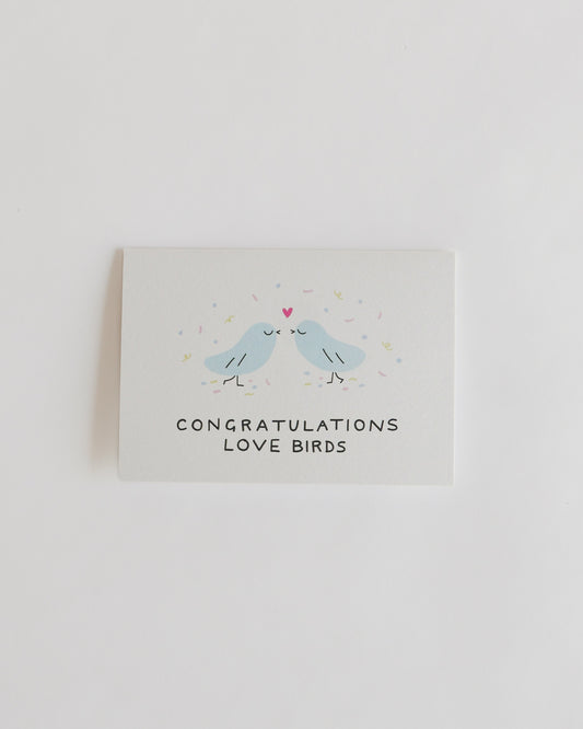 Wrap Congrats Love Birds Card — greeting card at SORT Vancouver