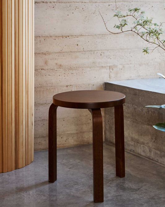 Artek Aalto Stool 60 — Walnut Stained