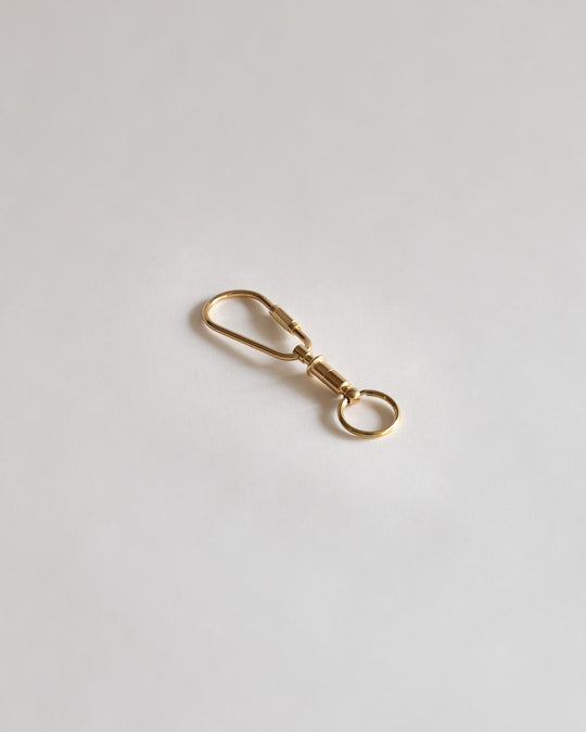 A&F Brass Quick Release Tear Drop Key Holder — Japanese brass at SORT Vancouver