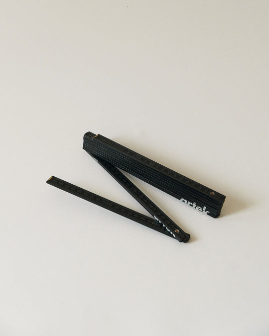 Artek Folding Ruler Black Beech — Finnish design ruler at SORT Vancouver