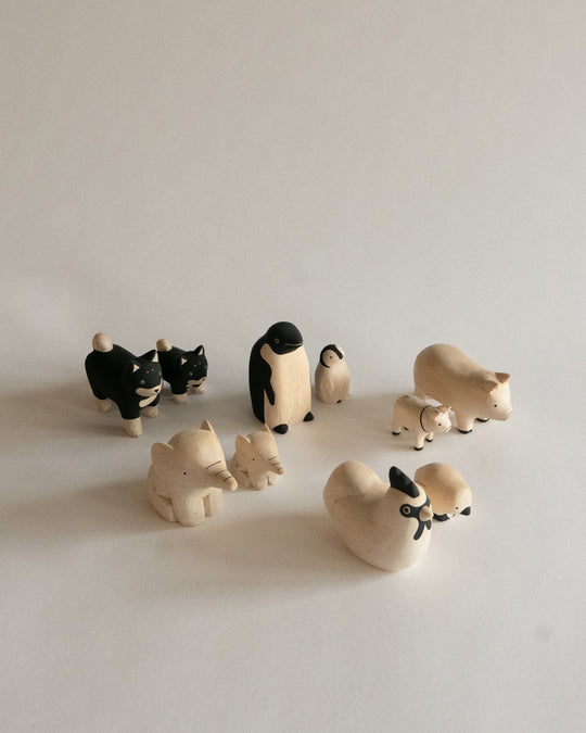 T-Lab Polepole Animal Family Set — handcrafted Japanese wooden toys at SORT Vancouver