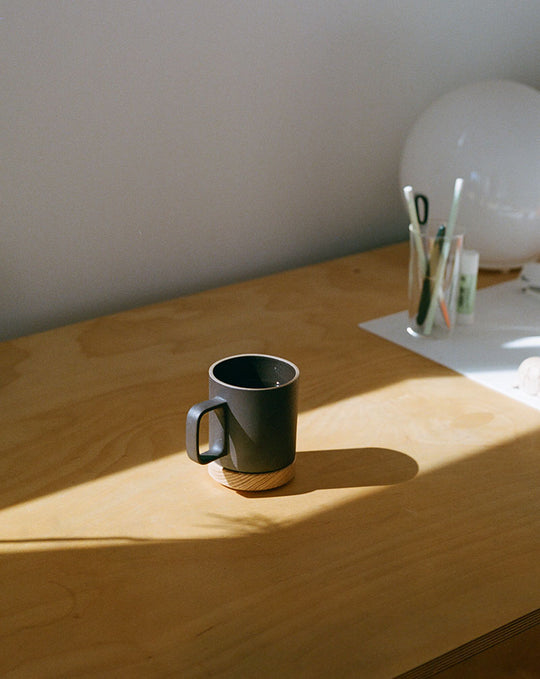 Hasami Porcelain Mug Cup 13oz (Black) — Hasami ware, Japan, at SORT Vancouver